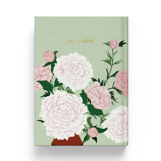 מחברת בד אדמונית