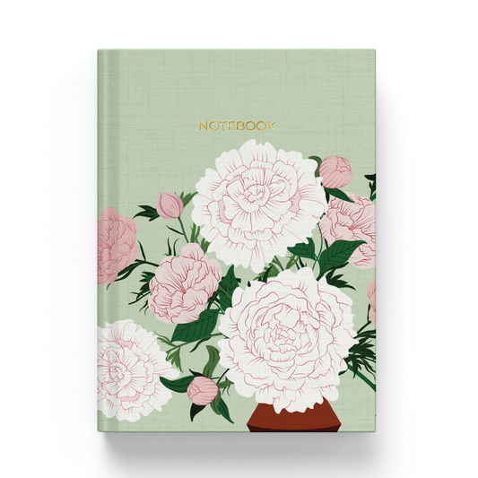 מחברת בד אדמונית