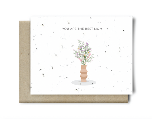 כרטיס ברכה נשתל - Best Mom